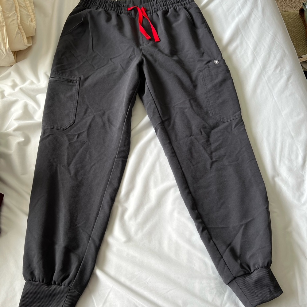 Figs high waisted Uman jogger, large, charcoal